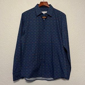 John Lennon Peace Sign Long Sleeve Button Up